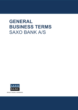 Saxo Bank General Business Terms (English version)