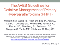 The AAES Consensus Guidelines for Management of Primary