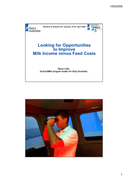 Looking for Opportunities to Improve Milk Income minus Feed Costs