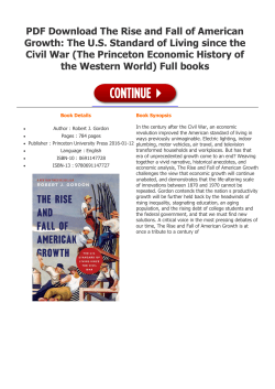 PDF The Rise and Fall of American Growth