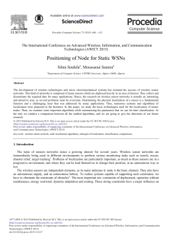 Positioning of Node for Static WSNs