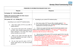 FREEDOM OF INFORMATION REQUESTS MAY 2014 Request