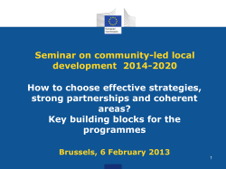 High quality local development strategies