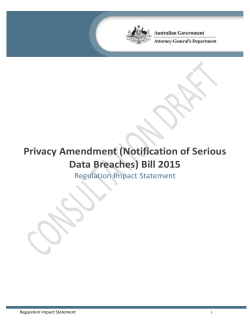 Privacy Amendment (Notification of Serious Data Breaches) Bill 2015
