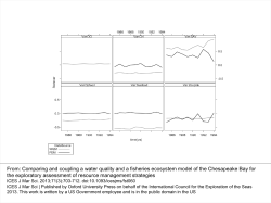 Comparing and coupling a water quality and a fisheries ecosystem