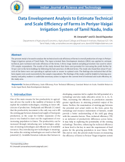 Data Envelopment Analysis to Estimate Technical and Scale
