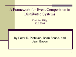 A Framework for Event Composition in Distributed Systems