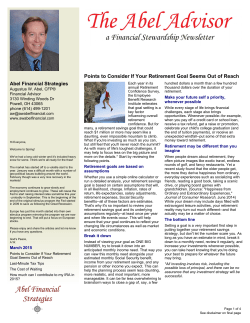 Abel Financial Strategies Points to Consider If Your Retirement Goal