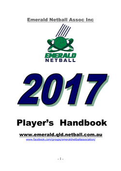 ENA Player`s Handbook - Emerald Netball