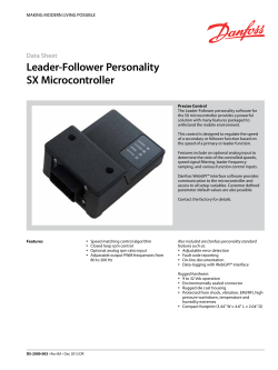 SX Microcontroller - Leader-Follower Personality Data Sheet