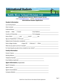 International Student Application Student Information Family