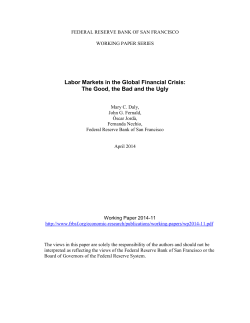 Labor Markets in the Global Financial Crisis: The Good, the Bad and