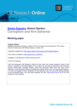 Corruption and firm behavior