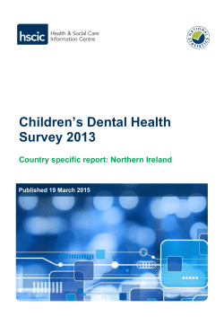 CDHS 2013 Northern Ireland Report