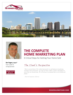 the complete home marketing plan - The Rogers