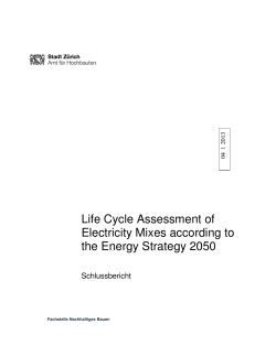 Life Cycle Assessment of Electricity Mixes according to