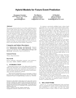 Hybrid Models for Future Event Prediction