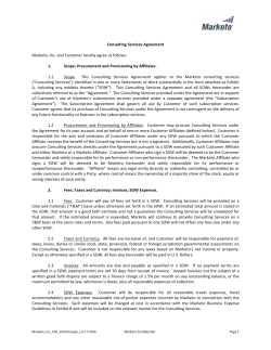 Consulting Services Agreement Marketo, Inc. and Customer hereby