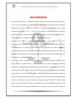 Moot Proposition