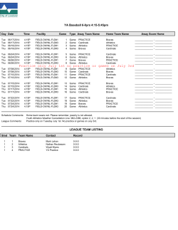 Practice only July 1st no practice or games on July