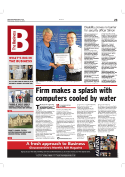 Firm makes a splash with computers cooled by water