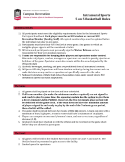 INTRAMURAL RACQUETBALL
