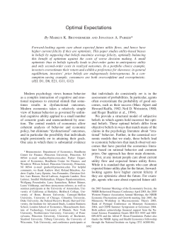 Optimal Expectations - Princeton University