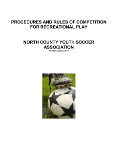 NCYSA Rules of Competition - North County Youth Soccer Association