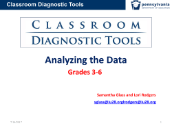 Classroom Diagnostic Tools