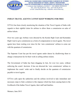 INDIAN TRAVEL AGENTS CANNOT KEEP WORKING FOR FREE