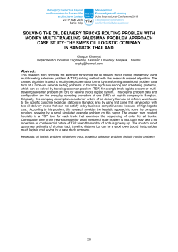 solving the oil delivery trucks routing problem with