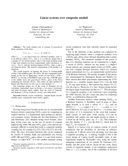 Linear systems over composite moduli