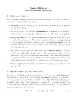 Pareto Efficiency