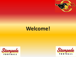 2013 Parents Meeting - Oakdale Stampede Youth Football