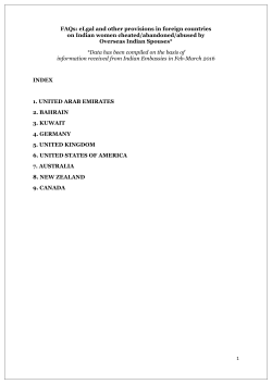 Legal provisions in foreign countries on Indian women cheated