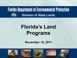 Florida`s Land Programs