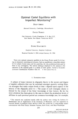 Optimal Cartel Equilibria with Imperfect Monitoring