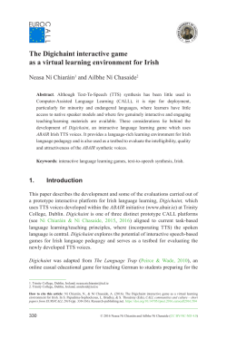 The Digichaint interactive game as a virtual learning environment for