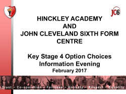 - Hinckley Academy and John Cleveland Sixth Form Centre