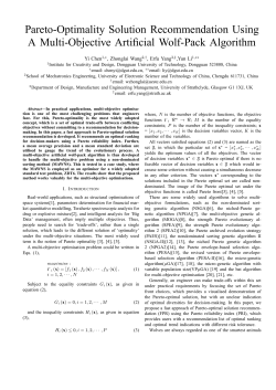 Pareto-Optimality Solution Recommendation Using A Multi