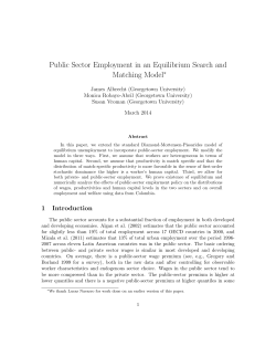 Public Sector Employment in an Equilibrium Search and Matching