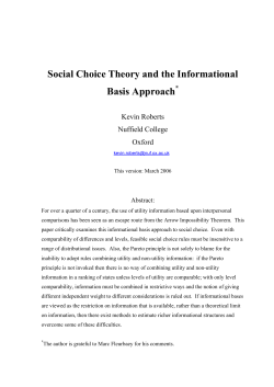 Social Choice Theory and the Informational Basis