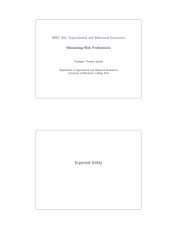 Measuring Risk Preferences, Slide 0