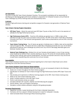 Necessary Requirements - Ontario Volleyball Association