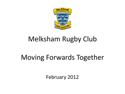 Melksham Rugby Club Moving Forwards Together