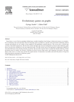 Evolutionary games on graphs