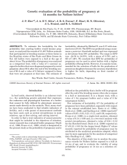 Genetic evaluation of the probability of pregnancy at 14 months for
