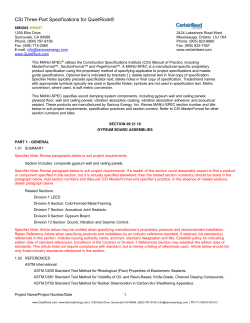 QuietRock CSI Specifications