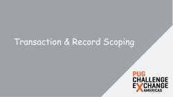 What is Record Scoping? - PUG Challenge Americas