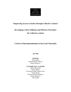 Improving Access to Justice through Collective Actions